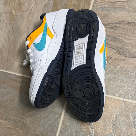 Nike Full Force Low White Sneakers with Pink and Orange Accents - Picture 3 of 8